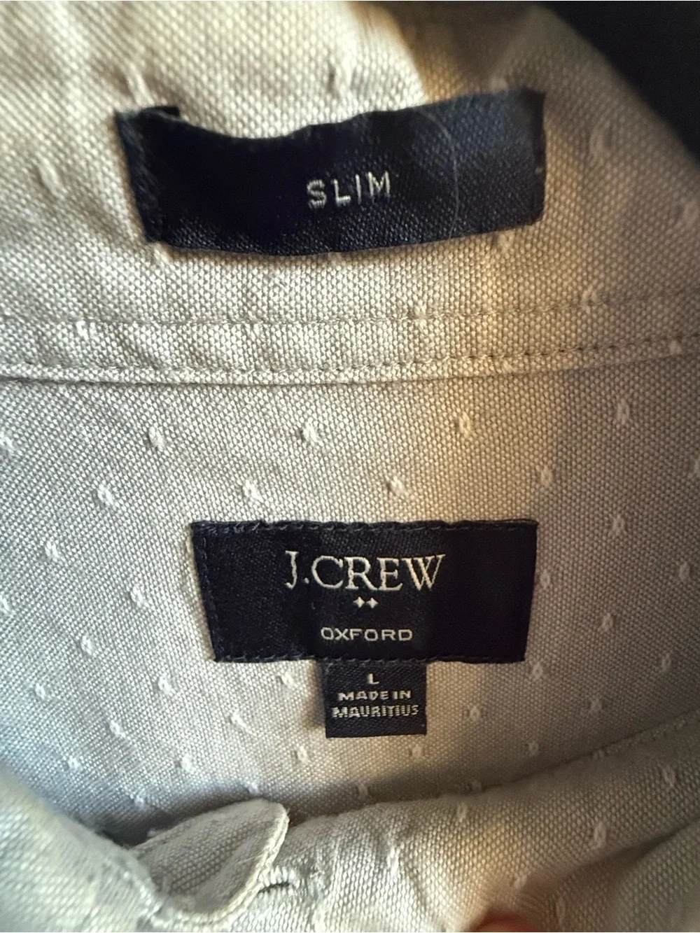 J. Crew Men's Light Gray Button-Down Shirt